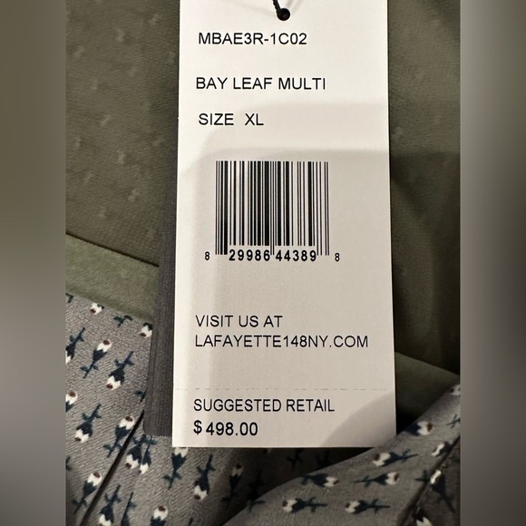 Lafayette 148 New York Scottie Boundless-Buds Long-Sleeve Silk Blouse XL NWT - Picture 5 of 11